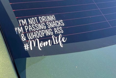 Funny Family Car Decals, Mom Decals Cars, Funny Decals Cars, Funny Mom Stickers, Car Sticker Design Ideas Vinyl Decals Window, Funny Mom Car Decals, Car Decals Vinyl Window Stickers Cricut, Mom Car Stickers, Funny Car Stickers For Women