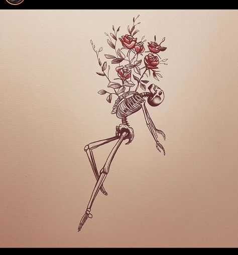 Feminine Skeleton Tattoo, Dance Tattoo, Skeleton Tattoos, Girly Tattoos, Make Your Mark, First Tattoo, Piercing Tattoo, Tattoos And Piercings, Small Tattoos