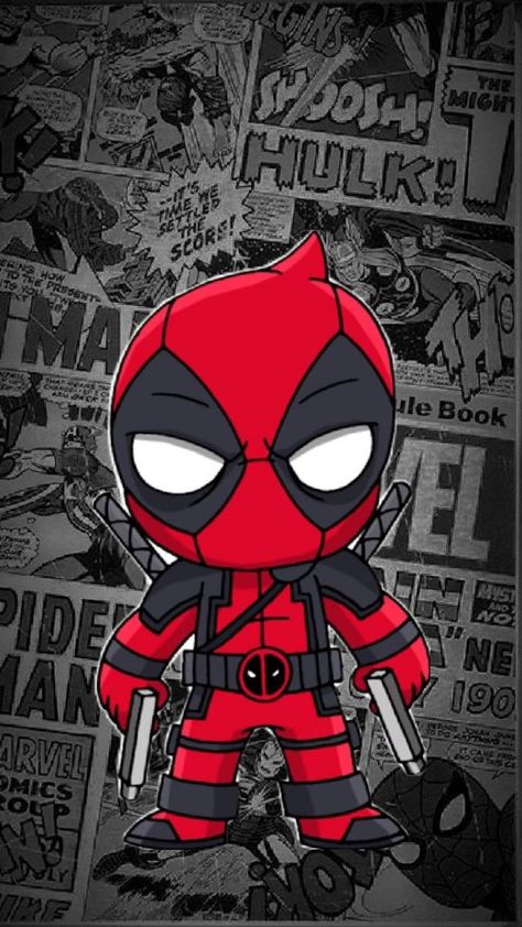 Deadpool Cartoon, Cute Cartoon Wallpapers, Cartoon Wallpaper, Deadpool, Cute Cartoon