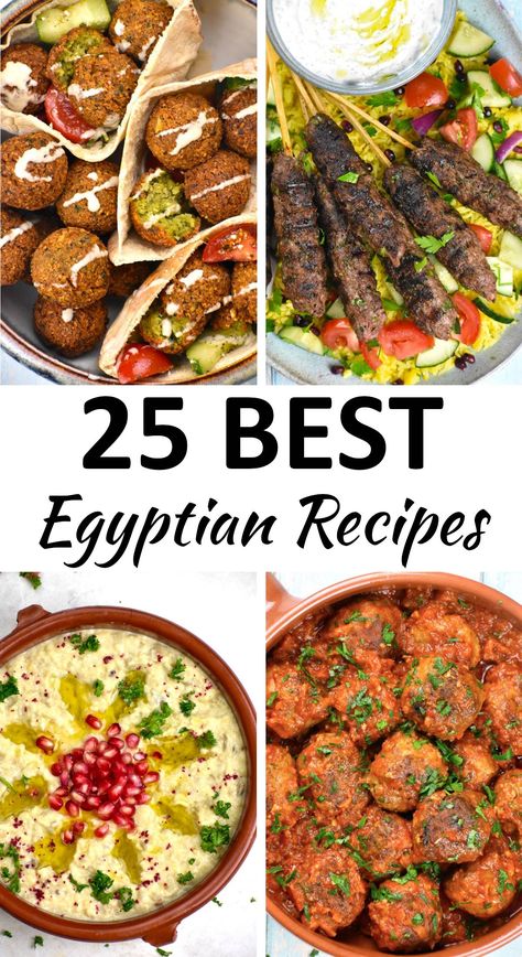 Discover the delicious flavors of Egyptian cuisine with these recipes! From ful medames to kofta kebab, get ready to indulge in a culinary adventure. Northern African Recipes, Best Recipes Around The World, Arabic Vegetable Recipes, Egyptian Couscous Recipes, Healthy Egyptian Recipes, Nigerian Meal Ideas, Egyptian Kofta Recipe Beef, Egyptian Cuisine Recipes, Egyptian Vegan Recipes