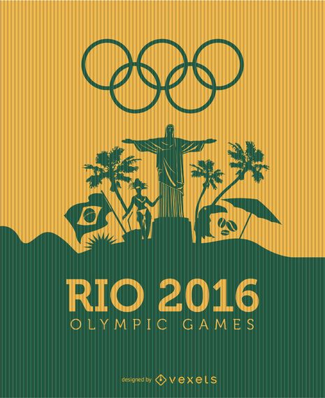 Rio 2016 Olympic games landscape Olympic Games Poster, Olympics Graphics, Carnival Dancers, Games Poster, Badminton T Shirts, Landscape Vector, Olympic Games Sports, 2016 Olympic Games, Olympic Rings