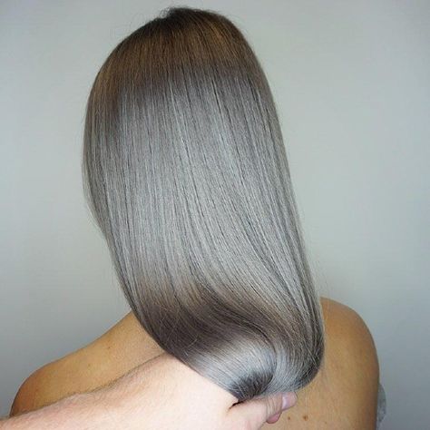 Ash Gray Hair Color Ideas & Formulas | Wella Professionals Silver Hair Color Formula, Ash Gray Balayage, Wella Hair Toner, Ash Gray Hair, Gray Hair Ideas, Silver Ash Hair, Grey Ash Blonde, Ash Gray Hair Color, Ash Blonde Hair Balayage