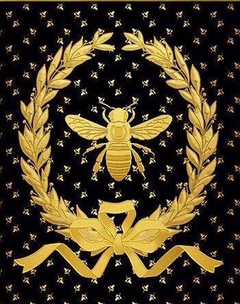 Buzz Bee, Honey Packaging, I Love Bees, Bee Inspired, Bee Mine, Bee Art, Gold Foil Print, Laurel Wreath, Bee Design