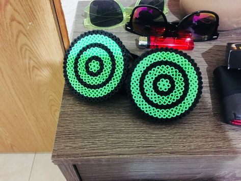 Rezz’s Glasses - Perler Beads Rezz Perler Bead Patterns, Rave Candies, Rezz Perler, Rave Perler, Rave Ideas, Perler Designs, Perler Projects, Festival Rave Outfit, Kandi Kid