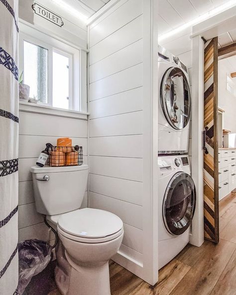 Utility Toilet, Laundry Combo, Laundry Bathroom Combo, Tiny Home Bathrooms, Earthy Bathroom, Downstairs Cloakroom, Church Conversions, Granny Flats, Tiny House Interior Design