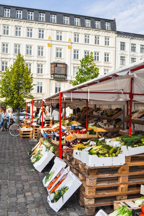 European Farmers Market. Copenhagen. Allie Colina Photography Farmer Market, Copenhagen Market, Skagen Denmark, Market Stands, Kid Friendly Restaurants, Summer Marketing, Farm Market, Copenhagen Denmark, Outdoor Market