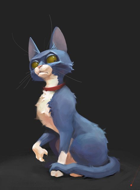 Cat on Behance Cat Concept Art, Cat Video Game, Character Design Game, Digital Art Character Design, Digital Art Character, Spoiled Cats, Evil Cat, Cat Attack, Art Character Design