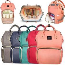 2017 Waterproof Mummy Bag Baby Mate... Pink Diaper Bag, Nappy Backpack, Dad Diaper Bag, Designer Diaper Bag, Mummy Bag, Large Travel Bag, Mom Bags, Nappy Bag, Backpack Travel