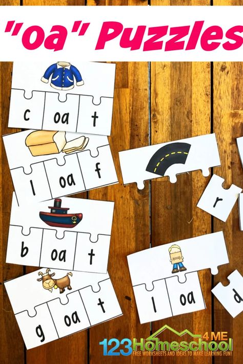 Oa Phonics Activities, Oa Sound Activities, Oa Phonics, Ow Sound, Oa Words, Books For 1st Graders, Consonant Blends Activities, Vowel Teams Activities, Short Vowel Games