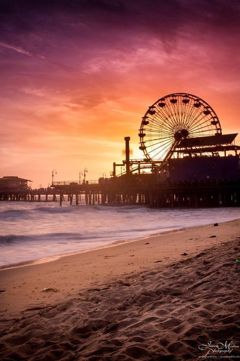 Pier Santa Monica, Santa Monica Los Angeles, California Wallpaper, Santa Monica Beach, Scenic Photos, Santa Monica Pier, Sunset Wallpaper, California Dreaming, Jolie Photo