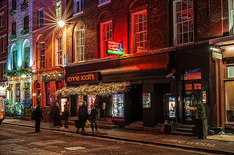 Ronnie Scott's Jazz Club, Frith Street, Soho, London Liverpool Images, Berwick Street, Compton Street, Regent Street, Busy Street, London History, Soho London, Entertainment District, Jazz Club