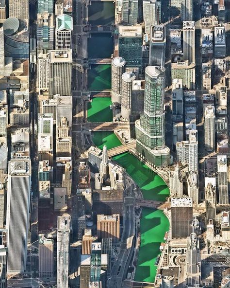 Chicago River, Our Earth, Irish Heritage, Human Activity, Mansion, St Patrick, Places To See, The Holiday, City Photo