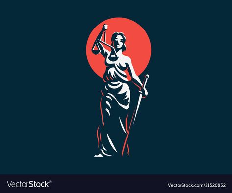 Justice Illustration, Attorney Logo Design, Business Card Fonts, Lady Justice Statue, Justice Art, Justice Statue, Goddess Of Justice, Sport Logo Design, Lady Justice