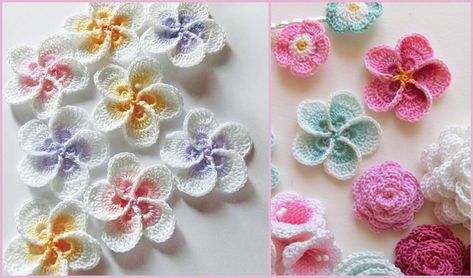 You can easily use this lovely flower as a hair clip, brooch, boutonniere and much, much more. There are endless possibilities of hues you can use, and it looks perfect in any just about any color!  Crochet your own little bit of Hawaii. Don't forget to share your work in our Facebook Group. � The li Flowers Crochet Pattern, Crochet Flowers Pattern, Brooch Boutonniere, Crochet Puff Flower, Woolen Flower, Hawaiian Plumeria, Crochet Hair Clips, Crochet Flowers Easy, Crochet Flowers Free Pattern