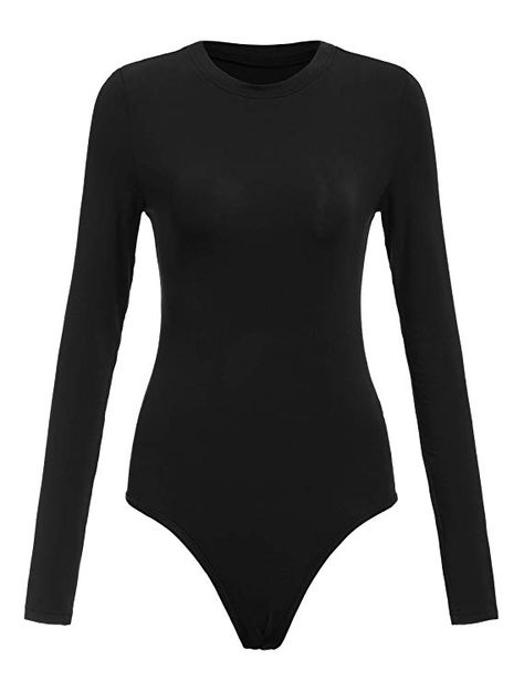 Leotard Tops, Long Sleeve Leotard, Black Leotard, Bodycon Tops, Bodysuit Tops, Body Outfit, Body Suit Outfits, Stylish Jackets, Black Bodysuit