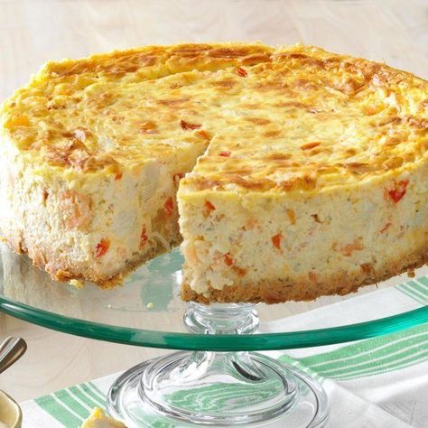 This savory seafood cheesecake has been a holiday traditional for Chef Alyssa Holliday at Le Jardin Gourmet to Go. Image: Le Jardin Gourmet to Go Crab Cheesecake Recipe, Crab Cheesecake, Savory Cheesecakes, Creole Shrimp, Savory Cheesecake, Shrimp Appetizer, Shrimp Creole, Cheese Wheel, Savory Cheese