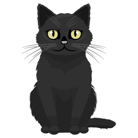 black cat cartoon sit Cartoon Cat Sitting, Black Cat Cartoon, The Black Cat, Cat Cartoon, Cat Sitting, Cartoon Cat, The Black, Black Cat, Vector Art