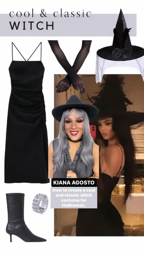 HOW TO: Cool & Classic Witch Costume for Halloween🧙🏽‍♀️🎃 #halloweendecor #halloweenvibes #halloweenparty #halloweencostume #halloweencostumeideas #halloweencountdown #witchcostume #cosplay | Kiana Agosto | Kiana Agosto · Original audio Classic Witch Costume, Halloween Countdown, Costume For Halloween, Witch Costume, Halloween Party, Halloween Decorations, Halloween Costumes, Witch, Audio