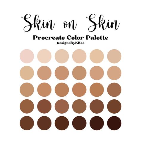 Skin on Skin | 30 Color Procreate Palette 2024 Color Palette, Color Palette Aesthetic, Palette Aesthetic, Skin Lightening Diy, Skin Palette, Procreate Palette, Procreate Watercolor, Palette Challenge, Best Procreate Brushes