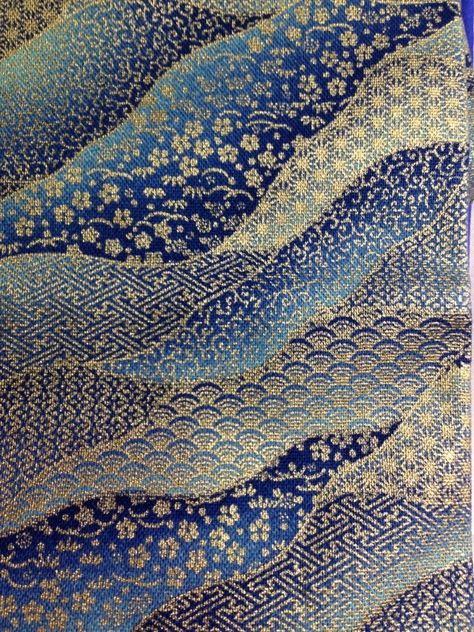 SWIM Japanese Quilts, Japanese Embroidery, Japanese Textiles, Japanese Patterns, Japan Design, Japanese Prints, Japanese Fabric, Japanese Design, Blue And Gold