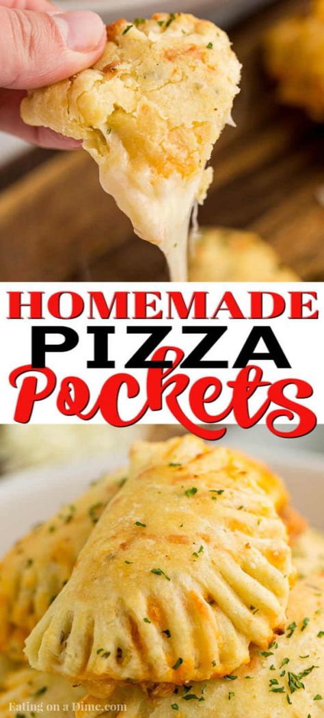 Pizza Pocket Recipe is so delicious and better than any of those store bought pizza snacks. Enjoy these anytime you want and make a batch for the freezer. Easy Pizza Pocket Recipes, Easy Pizza Pockets, Pizza Pocket Dough Recipe, Homemade Pizza Pockets Easy, Homemade Pizza Pops Recipes, Pizza Pocket Recipe, Pizza Pockets Homemade Dough, Pizza Pockets With Pizza Dough, Pizza Buns Homemade