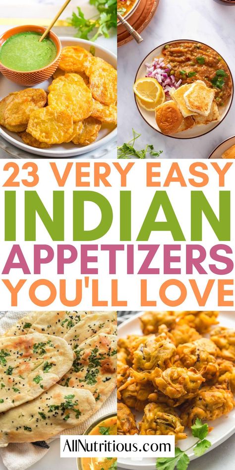 If you are wanting the best appetizers for your next dinner party you need to try these incredible indian appetizer recipes. These super easy indian recipes for appetizers are perfect to take your easy appetizers to a whole new level with indian flavor. Indian Chicken Appetizers For Party, Indian Hors D'oeuvres, Indian Tapas Ideas, Curry Night Party Ideas, Quick Easy Indian Recipes, Indian Restaurant Recipes, Make Ahead Indian Appetizers, Indian Appetizers For Party Easy, Indian Appetizers For Party Vegetarian