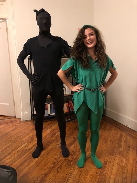 Peter Pan And Shadow Costume, Peter Pan Womens Costume, Peter Pan Shadow Costume, Diy Peter Pan Costume For Women, Female Peter Pan Costume, Peter Pan Costume For Women, Peter Pan Girl Costume, Peter Pan Disfraz, Peter Pan And Wendy Costume