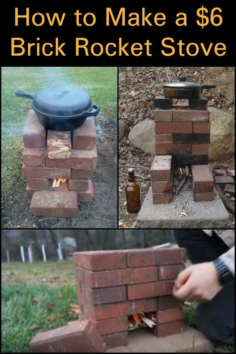 Need a temporary, easy-to-build rocket stove? Diy Rocket Stove, Diy Rocket, Off Grid Survival, Outdoor Stove, Survival Skills Life Hacks, Emergency Preparedness Kit, Rocket Stove, Homesteading Skills, Emergency Preparation