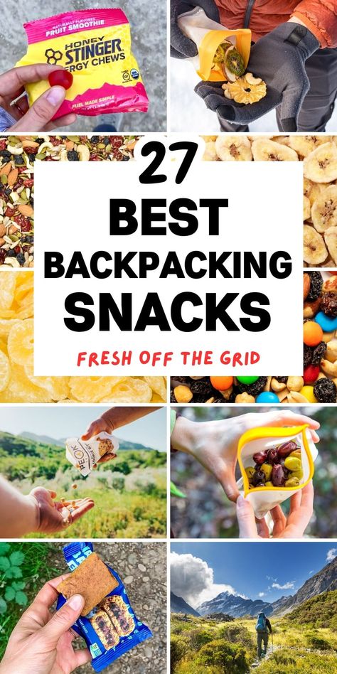 We're sharing dozens of backpacking snack ideas in this post! Some healthy, some fun, and all full of energy to keep you fueled for a day of hiking. Backpacking Snacks Hiking, Food For Hiking Backpacking Meals, Backpacking Snack Ideas, Backpacking Breakfast Ideas, Best Hiking Snacks, Day Hike Food, Hiking Snacks Ideas, Hiking Snacks Backpacking Food, Hiking Food Backpacking Meals