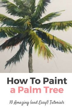 How To Paint Palm Trees Acrylics, Simple Tropical Painting, Florida Acrylic Painting, Palm Tree Painting Easy Step By Step, How To Paint Palm Fronds, Painting Palm Leaves, How To Paint Palm Leaves, Acrylic Painting Palm Trees, Painting Palm Trees Acrylics