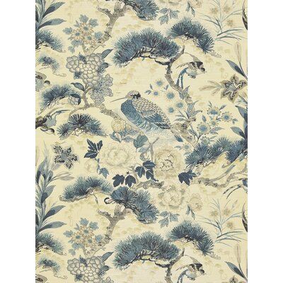 Textile Painting, Chinoiserie Print, Water Birds, Shenyang, Animal Print Wallpaper, Wallpaper Size, Traditional Interior, Belgian Linen, Print Wallpaper