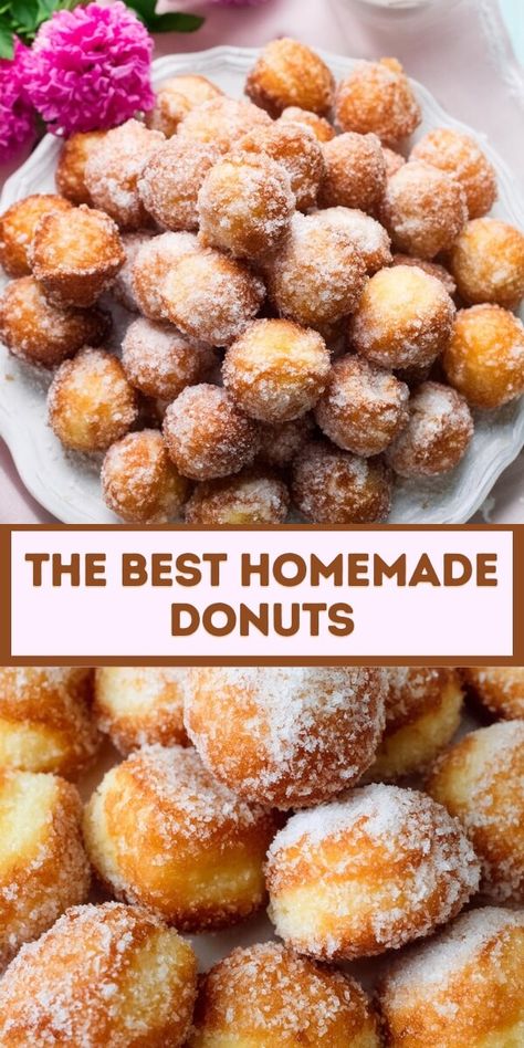 Homemade Donuts Homemade Doughnut Recipe, Mini Donut Recipes, Dessert Pasta, Cake Donut, Homemade Doughnuts, Chilled Desserts, Local Bakery, Gluten Free Donuts, Homemade Donuts