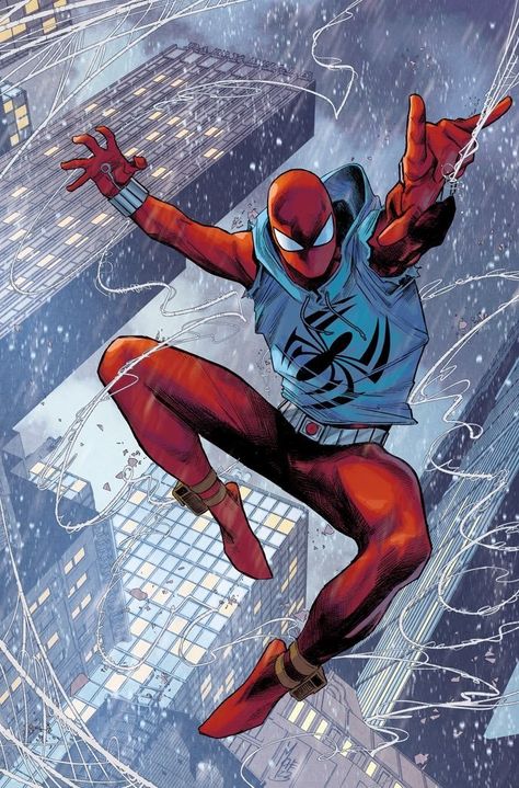 Scarlet Spider Ben Reilly, Leaves Crafts, Spiderman Poses, Ben Reilly, Art Spiderman, All Spiderman, Scarlet Spider, Spiderman Drawing, Ultimate Spider Man