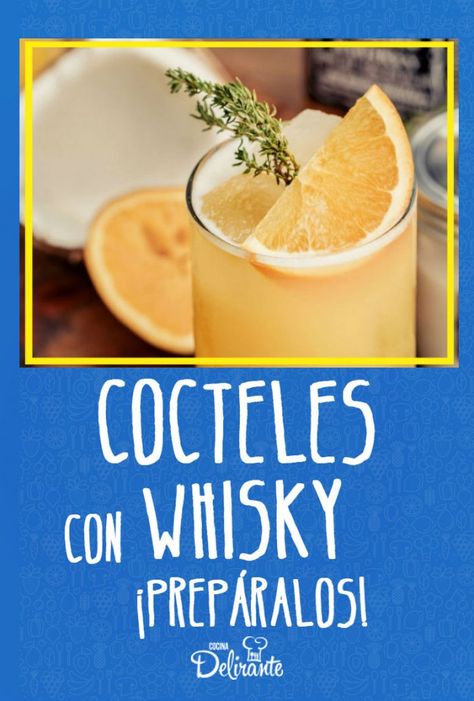 cocteles-con-whisky-primaverales Christmas Menu, Oreo, Whiskey, Diy And Crafts, Drinks, Bar, Tableware