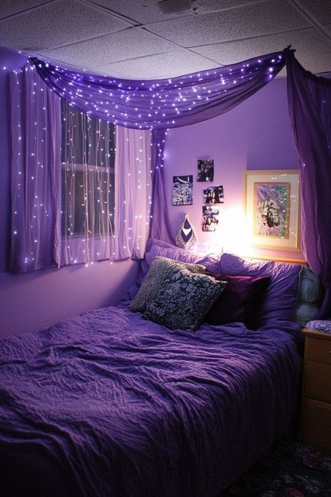 Girls Galaxy Bedroom Ideas, Peaceful Room, Dream Bedroom Inspiration, Hair Boy, Bedroom Trends, Purple Rooms, Room Redesign, Bedroom Idea, Chic Cottage