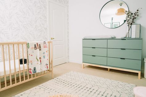 DIY IKEA Tarva Dresser Hack - Get Kamfortable Björksnäs Nursery, Ikea Tarva Dresser Hack, Tarva Dresser Hack, Ikea Baby Room, Ikea Nursery Hack, Tarva Dresser, Nursery Hacks, Ikea Baby, Ikea Tarva