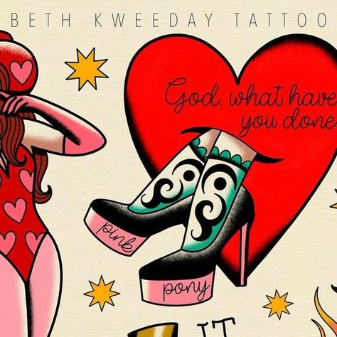 BETH KWEEDAY🍒 on Instagram: "*good luck babe & hot to go still available!!* - So happy with how these Chappell Roan designs came out! These are one offs & will not be repeated, and are available in colour ONLY!🪄 email bethkweedaytattoo@gmail.com or DM to book one! Happy to take customs in blackwork & colour🍒⭐️ - - - - - - #tattoo #tattooartist #tattooflash #chappellroan #chappellroantattoo #traditional #traditionaltattoo #traditionaltattooflash #colour #colourtattoo #liverpooltattoo" Liverpool Tattoo, Colour Tattoo, Traditional Tattoo Flash, What Have You Done, Chappell Roan, Color Tattoo, Flash Tattoo, Traditional Tattoo, So Happy