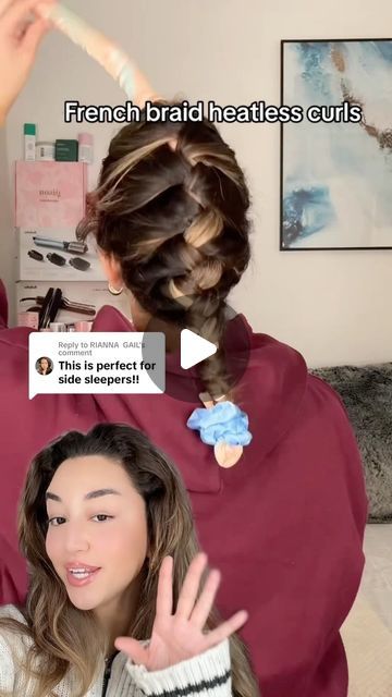 Sara Saadia on Instagram: "Full results are already on my page! Any more questions let me know! 🤍

#unicorncurls #heatlesscurls #hairhacks #hairtipsandtricks #hairideas #hairhacks101 #heatlesshairstyle #hairtutorial #hair" How To Style Heatless Curls, Heartless Curls Unicorn Method, Unicorn Overnight Curls, Unicorn Heatless Curls Tutorial, Unicorn Heatless Curls, Unicorn Curls, Heatless Curls Short Hair, Unicorn Braid, Heat Free Curls