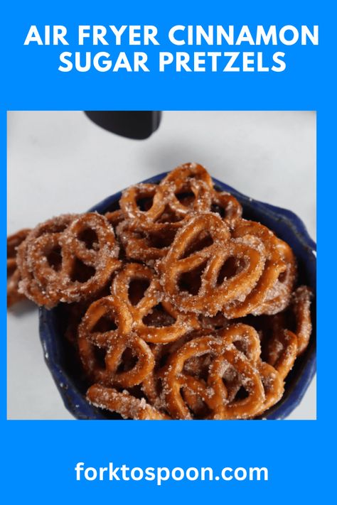 Air Fryer Cinnamon Sugar Pretzels Air Fryer Pretzels, Cinnamon Sugar Pretzels Recipe, Dessert Quick, Cinnamon Pretzels, Ww Snacks, Cinnamon Sugar Pretzels, Air Fryer Cooking Times, Dish Ideas, Air Fry Recipes