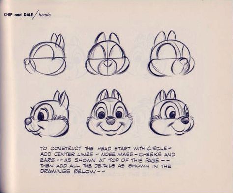 "How to Draw Chip and Dale" | © Walt Disney Animation Studios* • Blog/Website | (www.disneyanimation.com) • Online Store | (www.disneystore.com) ★ || CHARACTER DESIGN REFERENCES™ (https://www.facebook.com/CharacterDesignReferences & https://www.pinterest.com/characterdesigh) • Love Character Design? Join the #CDChallenge (link→ https://www.facebook.com/groups/CharacterDesignChallenge) Share your unique vision of a theme, promote your art in a community of over 50.000 artists! || ★ Cartoon Expression, Drawing Eyes, Character Model Sheet, Animation Sketches, Disney Concept Art, Disney Sketches, Chip And Dale, Cartoon Sketches, Art Corner