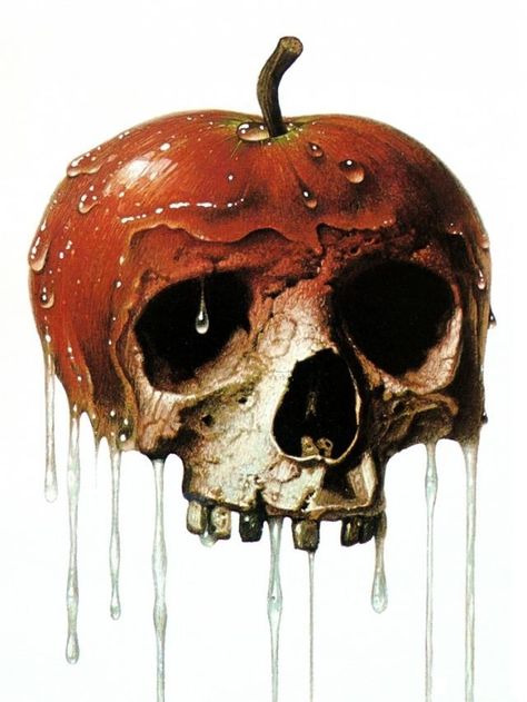 Apple skull thing... Snow White-esque? Bad Apple Tattoo, Apple Tattoo, Skulls And Bones, Bad Apple, Desenho Tattoo, A Skull, Skull Tattoos, Skull And Bones, Memento Mori