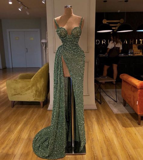 la femme dans l’art on Twitter: "Valdrin Sahiti… " Sequin Prom Dresses Mermaid, Split Prom Dresses, Sequin Prom Dress, Sequin Prom Dresses, فستان سهرة, Prom Dresses Online, Gala Dresses, Glam Dresses, Looks Chic