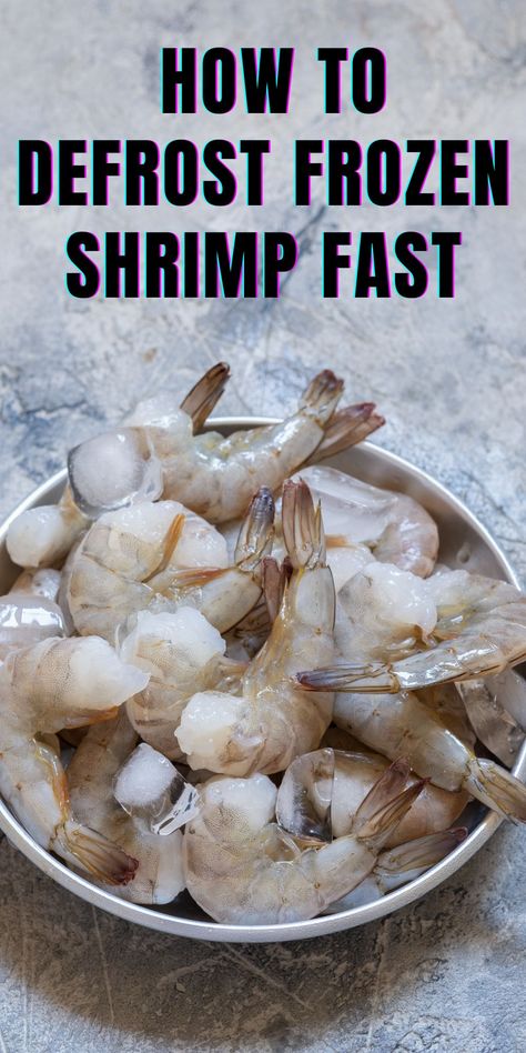 Looking for quick ways to defrost shrimp? Our guide covers everything you need to know! Discover storage tips, learn how to cook shrimp from frozen, and identify quality indicators. Whether you're making shrimp scampi or a seafood stir-fry, these tips will ensure your shrimp dishes are delicious and safe to eat. Say goodbye to last-minute thawing hassles and enjoy your favorite shrimp recipes with ease! Sauteed Frozen Shrimp, Cooked Shrimp Recipes Frozen, Cooking Frozen Shrimp, Shrimp From Frozen, Thaw Frozen Shrimp, How To Clean Shrimp, Frozen Shrimp Recipes, Frozen Cooked Shrimp, Cooked Shrimp Recipes