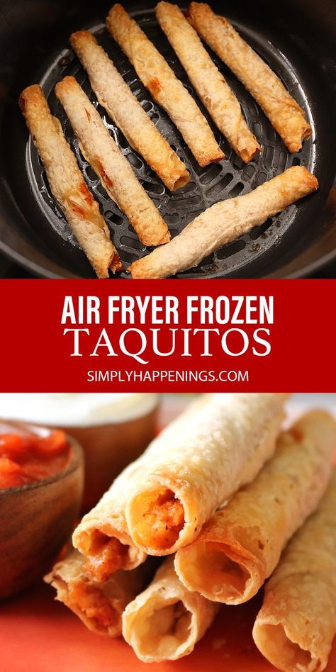 Air Fryer Frozen Taquitos Air Fry Taquitos Frozen, Frozen Taquitos In Air Fryer, Air Fryer Frozen Taquitos, Air Fryer Frozen Food, Frozen Taquitos, Rainbow Recipes, Kid Recipes, Cooks Air Fryer, Air Fryer Oven Recipes