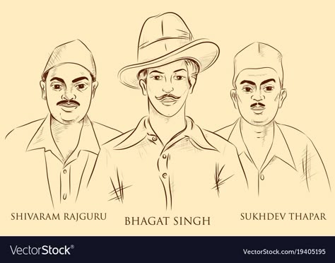 Freedom Fighter Bhagat Singh, Shaheed Diwas, Indian Background, Che Guevara Art, Freedom Fighters Of India, Illustration Indian, Independence Day Drawing, Indian Freedom Fighters, Batman Drawing