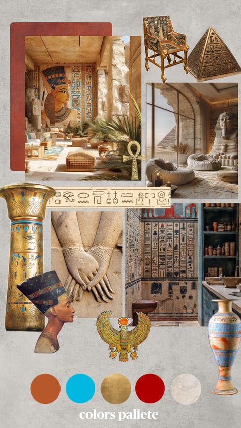 Mood Board Interior, Egyptian Art, Animal Tattoos, Ancient History, Mood Boards, Egypt, Henna, Mood Board, Color