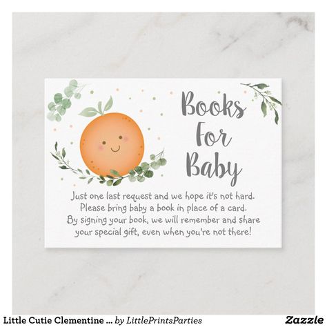 Cutie Theme, Orange Baby Shower, Gender Neutral Baby Shower Invitations, Coed Baby Shower, Baby Shower Diaper Raffle, Books For Baby, Orange Baby, Baby Shower Inspiration, Baby Shower Diapers