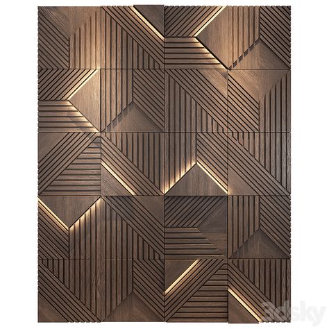 wall panels | set 175 - Other decorative objects - 3D model Geometric Wall Panel, Fabric Panels On Wall, Wall Cladding Interior Modern, Decorative Wall Panels Texture, Wood Panel Texture, Wall Cladding Interior, Wall Panel Texture, Wood Wall Texture, 3d Wood Wall