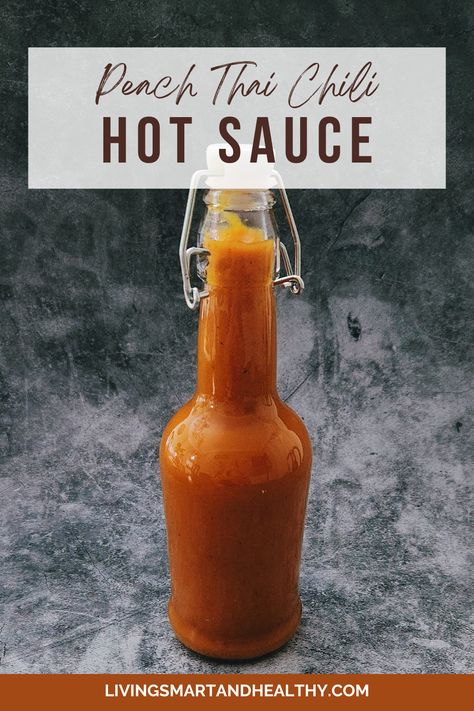 Spice up your dishes with homemade Peach Thai Chili Hot Sauce recipe! This sweet and spicy creation is perfect for dipping, marinating, or drizzling. #thaichilisauce #thaichilisaucerecipe #thaichilipepperrecipe #thaichilirecipes #thaichilihotsauce  #thaichilihotsaucerecipe #thaichilipepperhotsauce #thaichilipepperhotsaucerecipe #redthaichilihotsauce #homemadethaichilihotsauce Thai Chili Hot Sauce Recipe, Thai Chili Pepper Sauce, Peach Hot Sauce Recipe, Chili Pepper Hot Sauce Recipe, Thai Chili Sauce Recipe, Homemade Hot Sauce Recipe, Ancho Chili Sauce, Homemade Sweet Chili Sauce, Chili Pepper Sauce