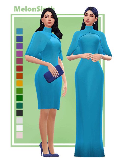 Sims 4 Formal Cc, Sims 4 Cc Formal, Cape Dresses, Advance Wars, Sims 4 Royal, Cc Hair, Sims Medieval, Royal Clothes, Alien Costume